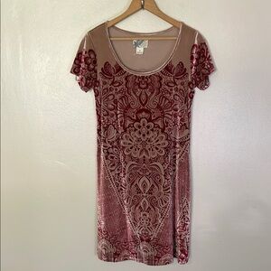 NEW Lucky Brand Holly Flock Mini Dress